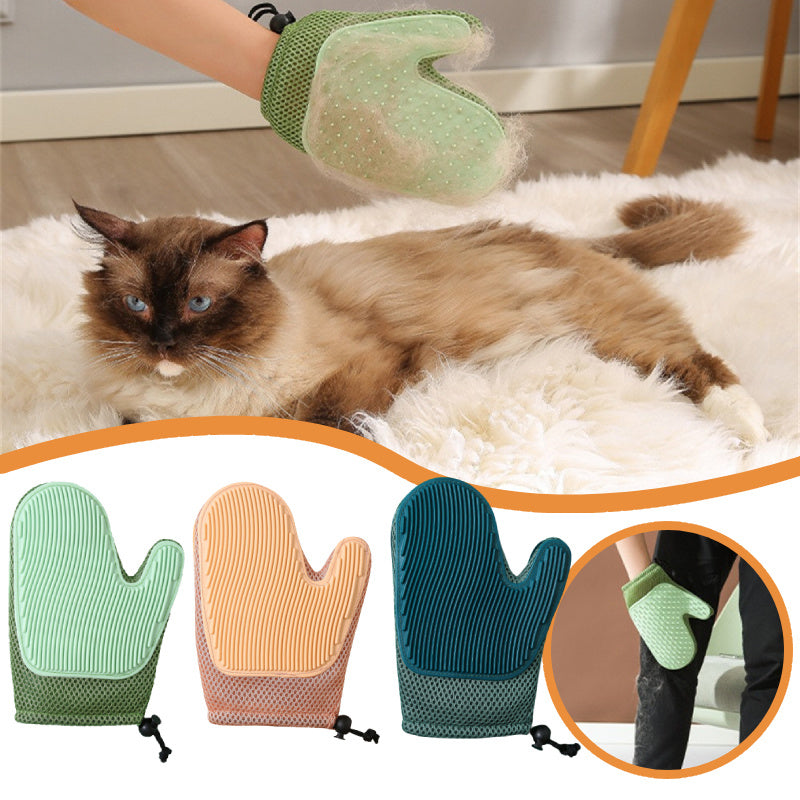 Magic Pet Grooming Glove - They Think It's Petting, You're Deshedding!