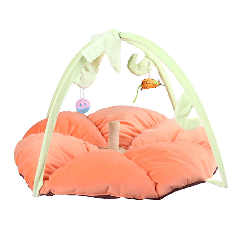 Comfy Cat Play Bed - Cozy Sweet Dreams and Fun Games Combined!