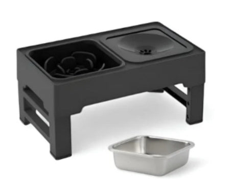 Adjustable Elevated Dog Bowls - Better Digestion, Happier Neck, Cleaner Eating!
